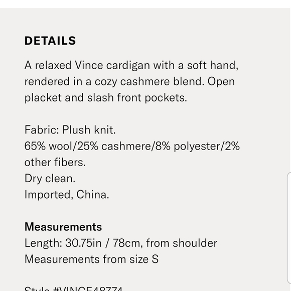 VINCE Blend Teddy Cardigan - Picture 7 of 7